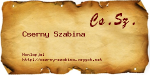 Cserny Szabina névjegykártya